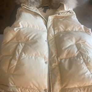 Ralph Lauren ladies Down vest. Size medium creamy color.